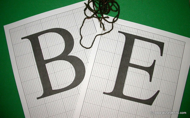 A duplicate stitching how to A duplicate stitching how to B and E Graphed Initials